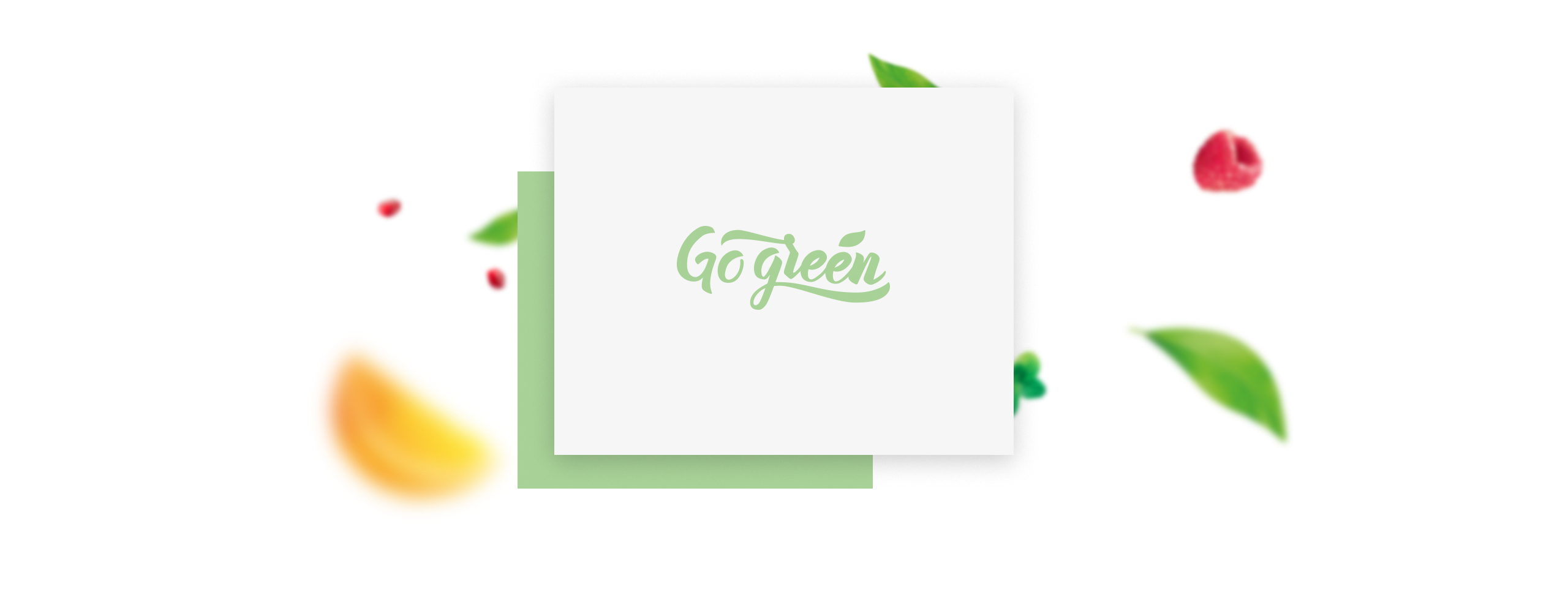 Go green logotype consistent with the brand's philosophy.